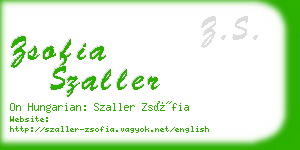 zsofia szaller business card